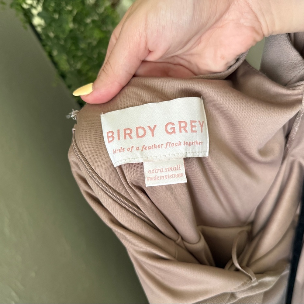 Birdy Grey Taupe Maxi Chiffon Sleeveless Square Neck - Picture 3 of 3